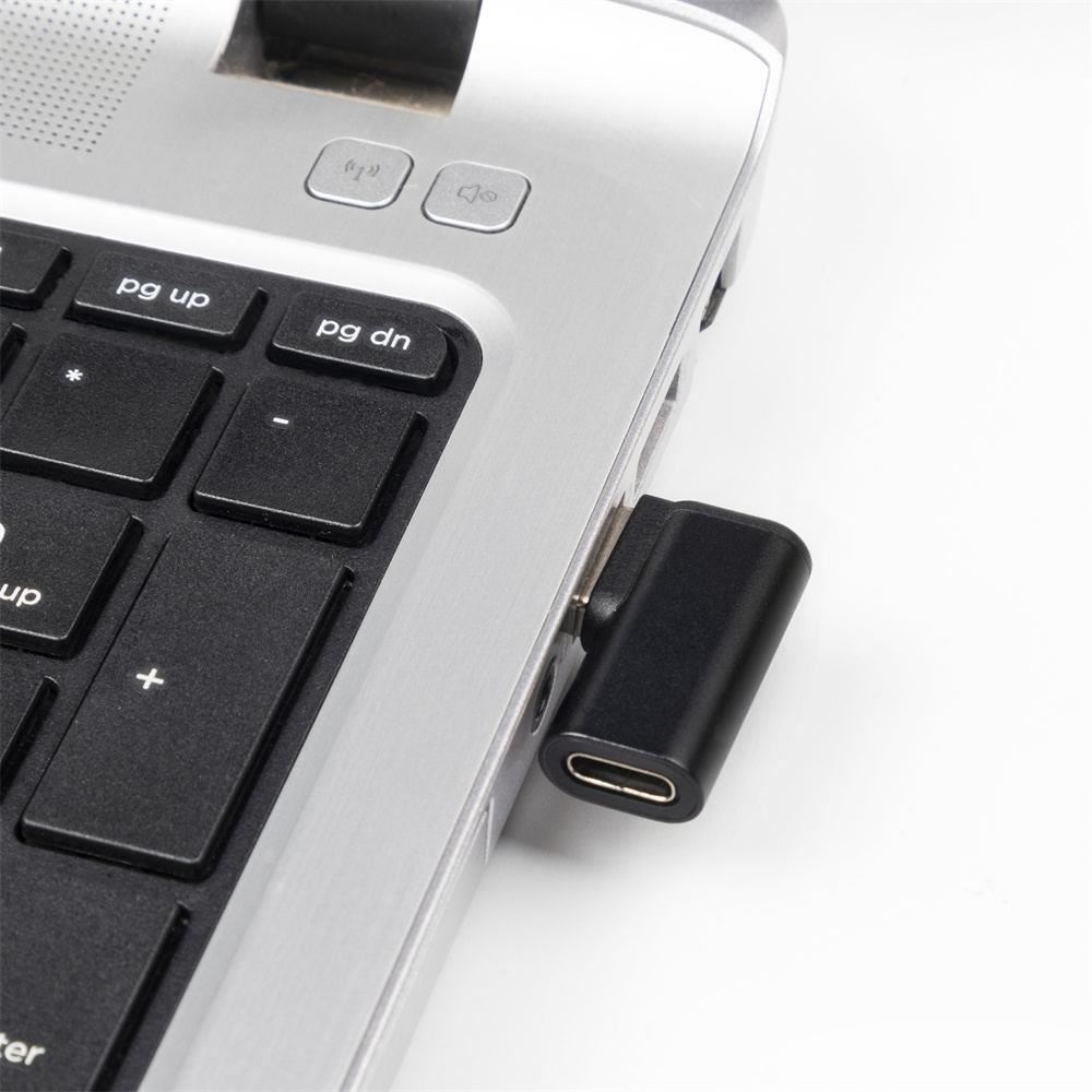 PremiumCord USB redukce USB-C - USB3.0 typ A (F/M), zahnutá 90°