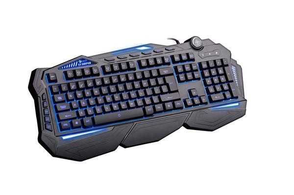 C-TECH klávesnice SCORPIA V2 (GKB-119), herní, CZ/SK, 7 barev podsvícení, programovatelná, černá, USB