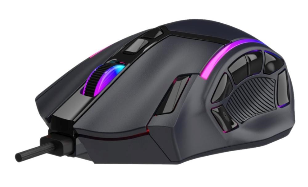 C-TECH Herní myš Akali, 12800 DPI, RGB podsvícení, USB, Černá