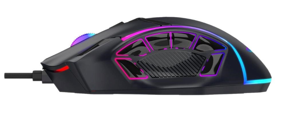 C-TECH Herní myš Akali, 12800 DPI, RGB podsvícení, USB, Černá