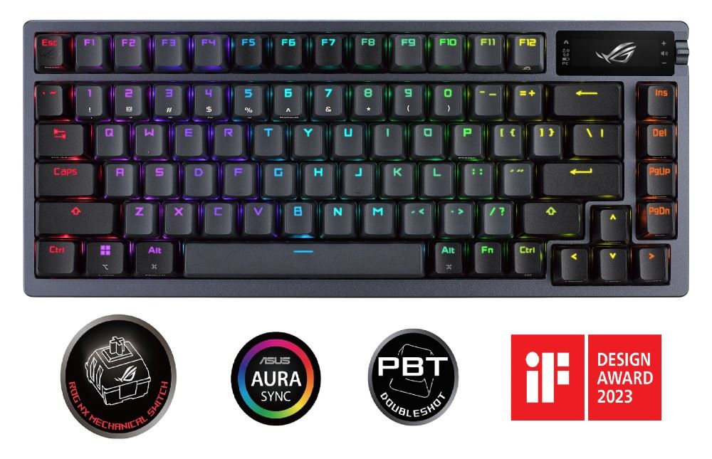 ASUS klávesnice ROG AZOTH, mechanická, Bluetooth, US, černá