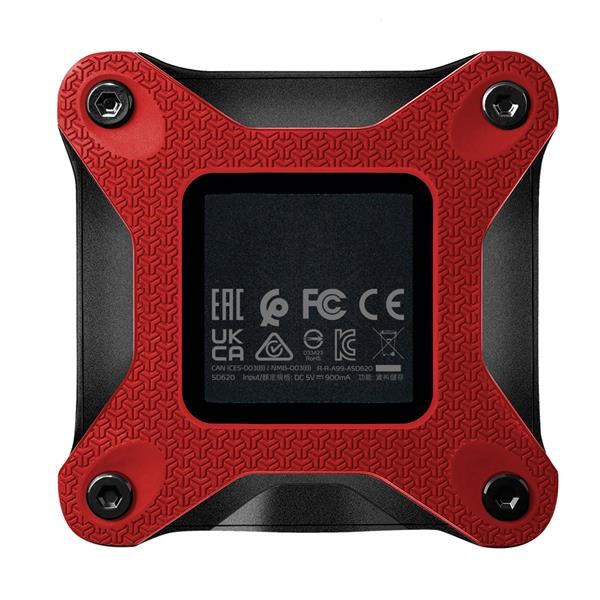 ADATA Externí SSD 1TB SD620, USB Micro-B, USB 3.2 Gen 2, R:520/W:460MB/s, červená