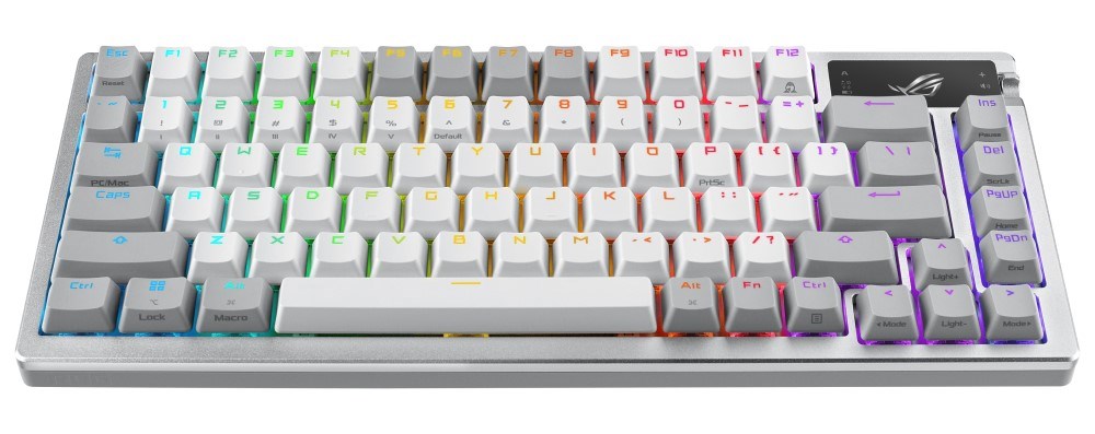 ASUS klávesnice ROG AZOTH Moonlight White, mechanická, Bluetooth, US, bílá