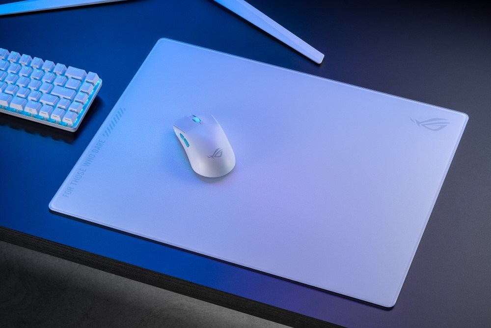 ASUS podložka pod myš ROG Moonstone ACE (vel. L / White), sklo