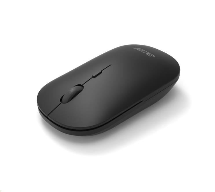 ACER bezdrátová myš Wireless Mouse AMR130,dual mode 2.4GHz + BT 5.2,4 tlačítka,1600dpi,125Hz,30 IPS,Černá