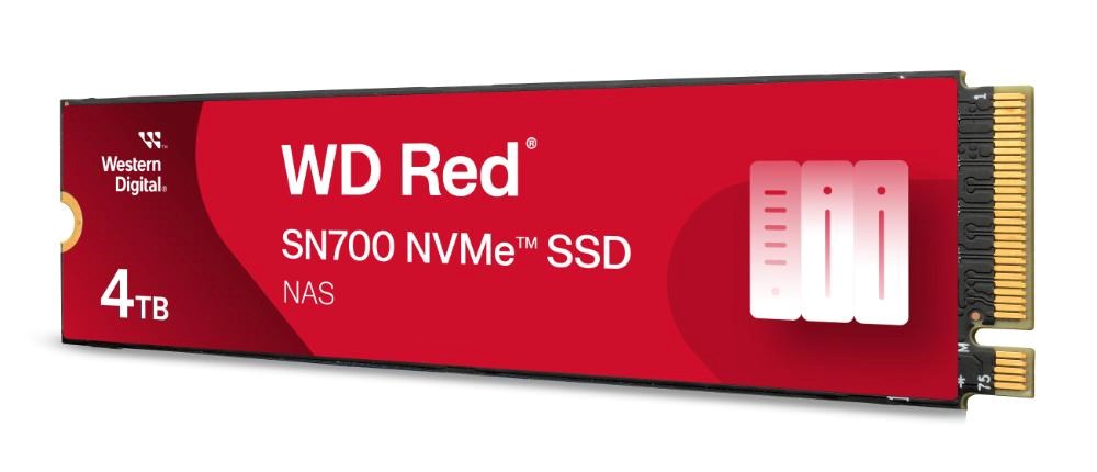 WD RED SSD NVMe 4TB PCIe SN700 Powered by SanDisk, Geb3 8GB/s, (R:3400/W:3100 MB/s) TBW 5100