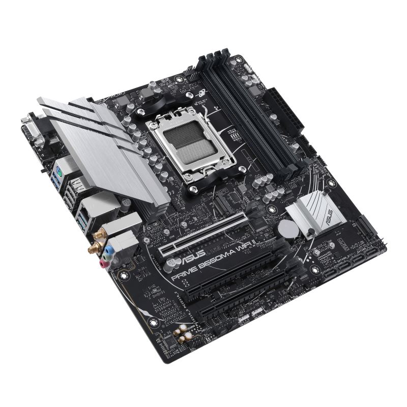 ASUS MB Sc AM5 PRIME B650M-A WIFI II, AMD B650, 4xDDR5, 1xDP, 1xHDMI, 1xVGA, WI-FI, mATX