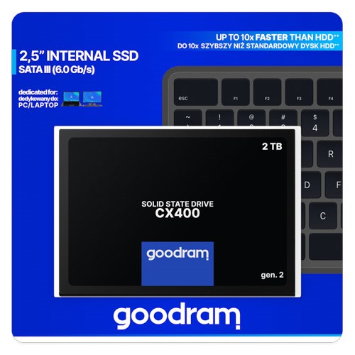GOODRAM SSD CX400 Gen.2 2TB, SATA III, 2.5", (R:550/W:500MB/s)