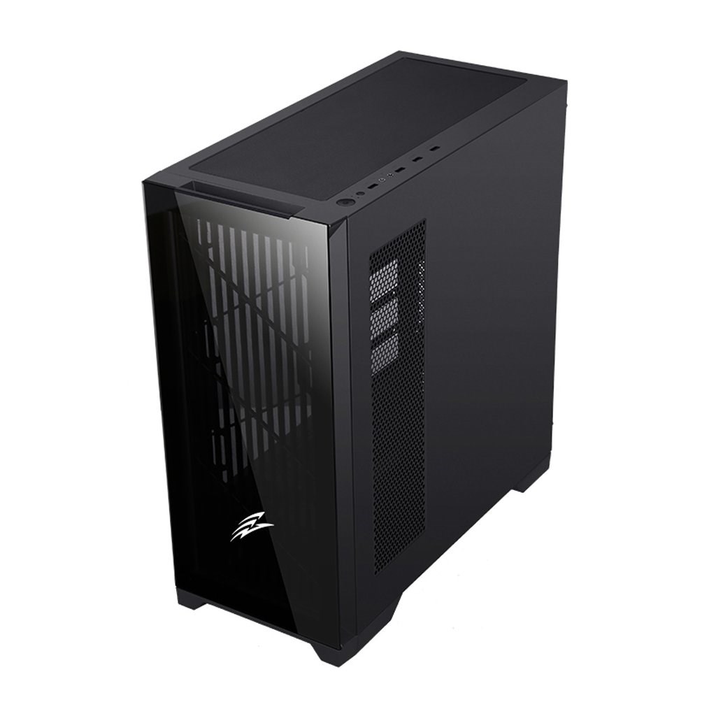 EVOLVEO Ptero Q2, 2x čelní panel - sklo /mřížka, case ATX, černá