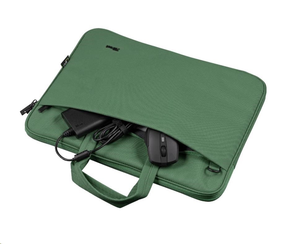 TRUST Pouzdro na notebook 16" Bologna Slim Laptop Bag Eco, zelená