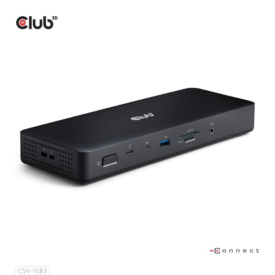 Club3D Dokovací stanice USB-C 16v1, 3xDP, 2xHDMI, 1xUSB-C, 3xUSB, 1xRJ45, 1x3.5mm, černá