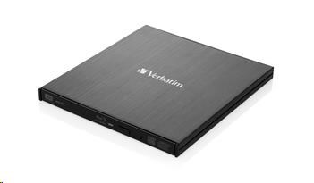 VERBATIM externí mechanika Slimline Blu-ray Rewriter USB 3.0 Zdarma BR Disc 25GB (CD DVD BD Mdisc) +NERO