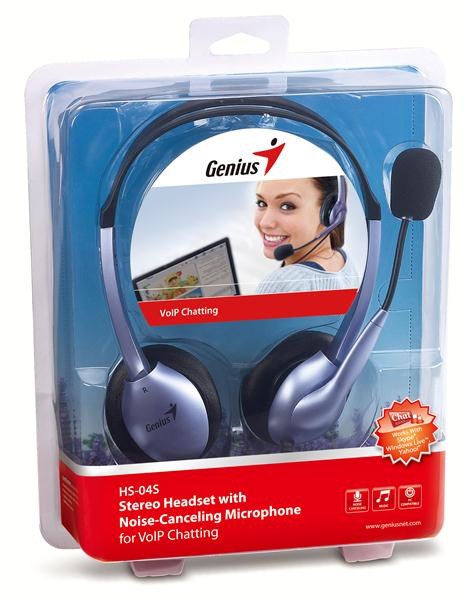 GENIUS sluchátka s mikrofonem HS-04S