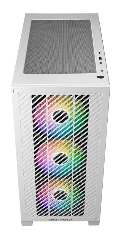 Cooler Master case Elite 301, mATX, Průhledná bočnice, 3x 120mm ARGB Fan, Bílá