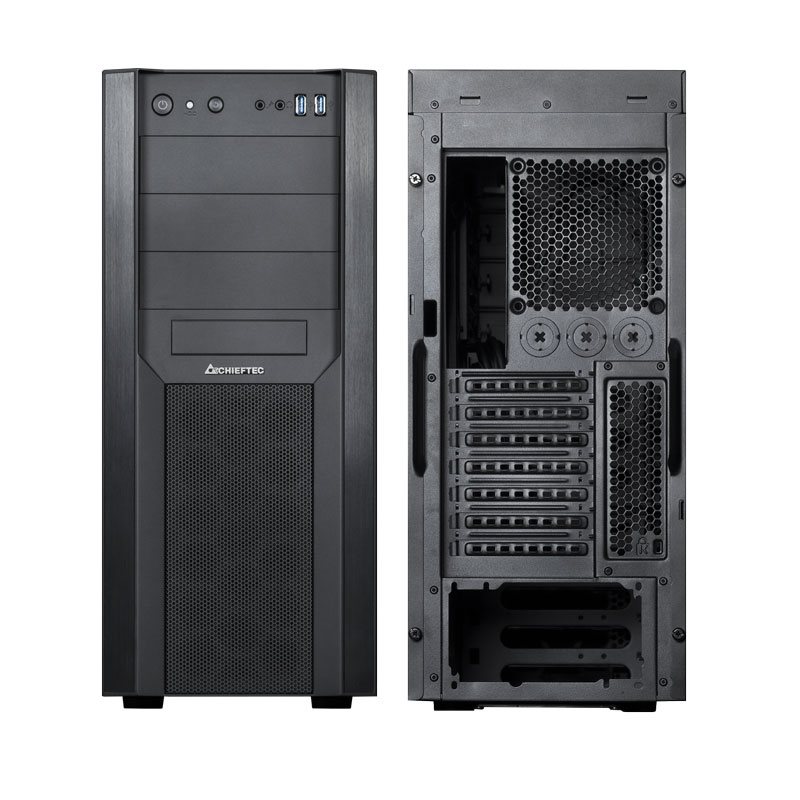 CHIEFTEC skříň Miditower CW-01B-OP Black, ATX, 2x USB 3.0 / 3,1 Gen 1