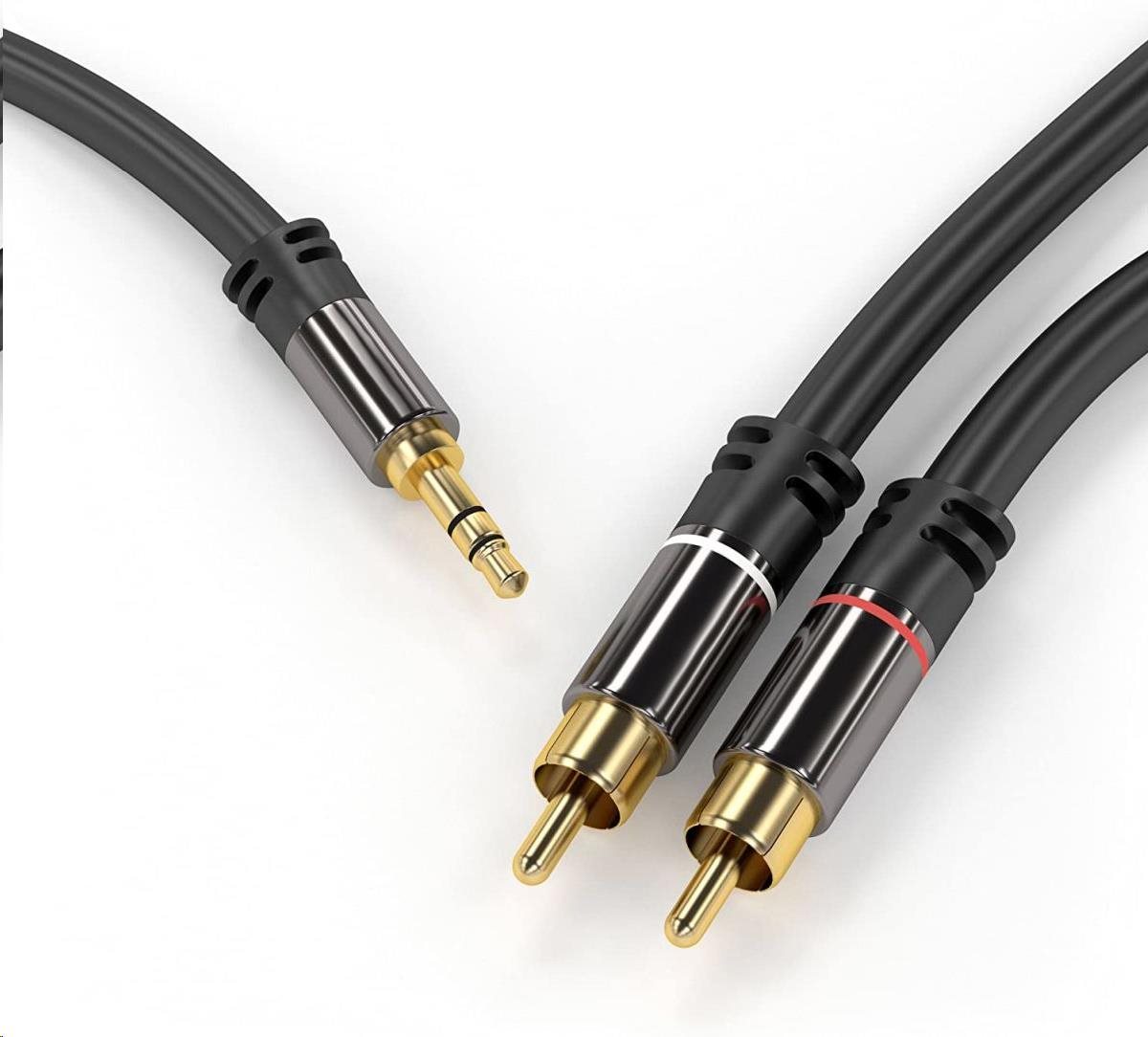 PREMIUMCORD kabel, Jack 3.5mm-2xCINCH M/M 3m