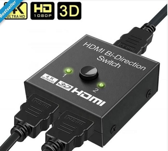 PremiumCord HDMI Switch 4K, FULL HD 1080p obousměrný 2-1 nebo 1-2
