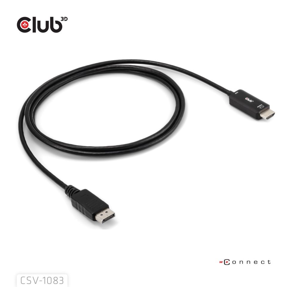 Club3D Adaptér aktivní DisplayPort 1.4 na HDMI HDR (M/M), 2m