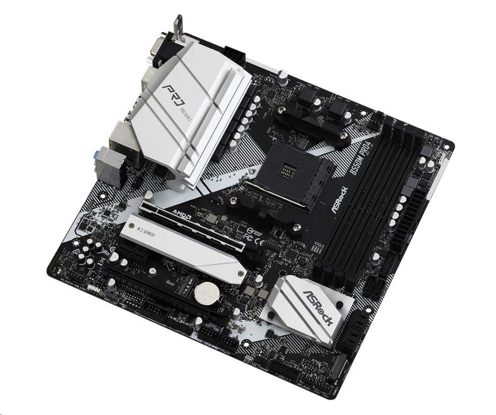 ASRock MB Sc AM4 B550M PRO4, AMD B550, 4xDDR4, HDMI, DP