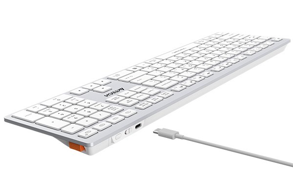 A4tech FBX50C, bezdrátová kancelářská klávesnice, bílá