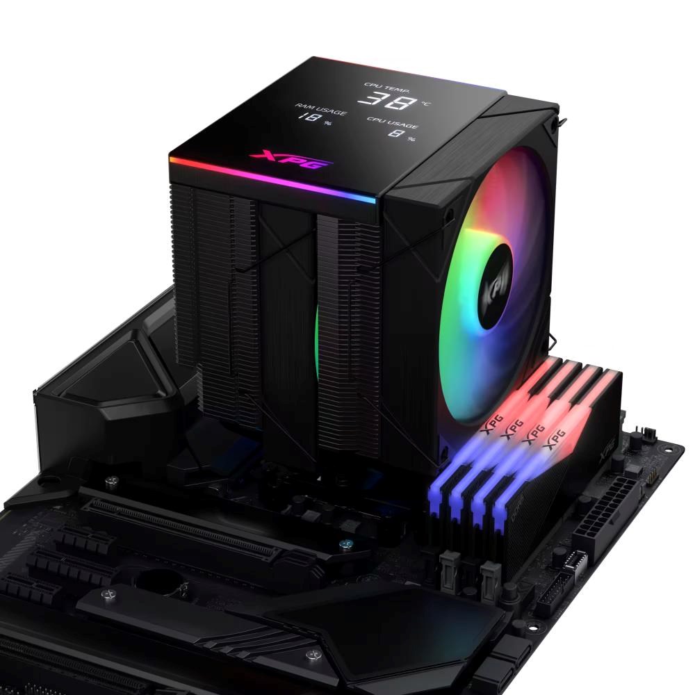 ADATA XPG Chladič CPU MAESTRO PLUS 62DA, 2x120 mm, ARGB, LGA 1851, AM5, černá
