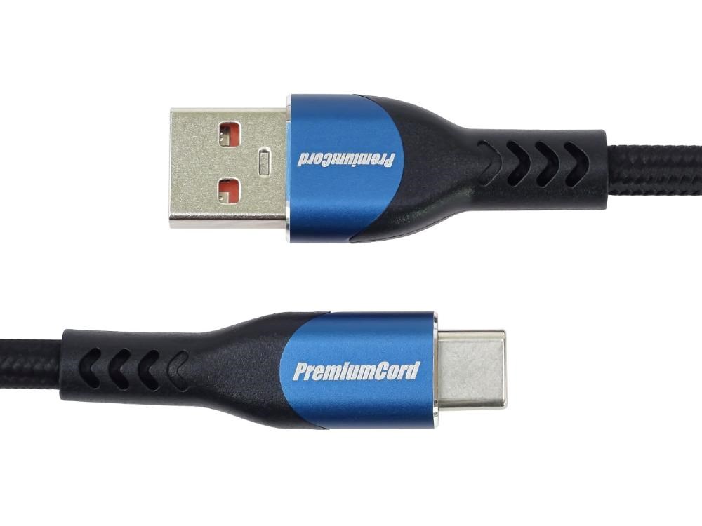 PREMIUMCORD Kabel USB-C na USB 2.0, Nabíjecí, 5A, 1.5m