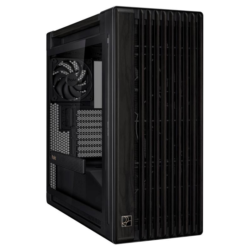 ASUS case PROART PA602 WOOD TG PWM BLACK, Mid Tower, průhledná bočnice, černá
