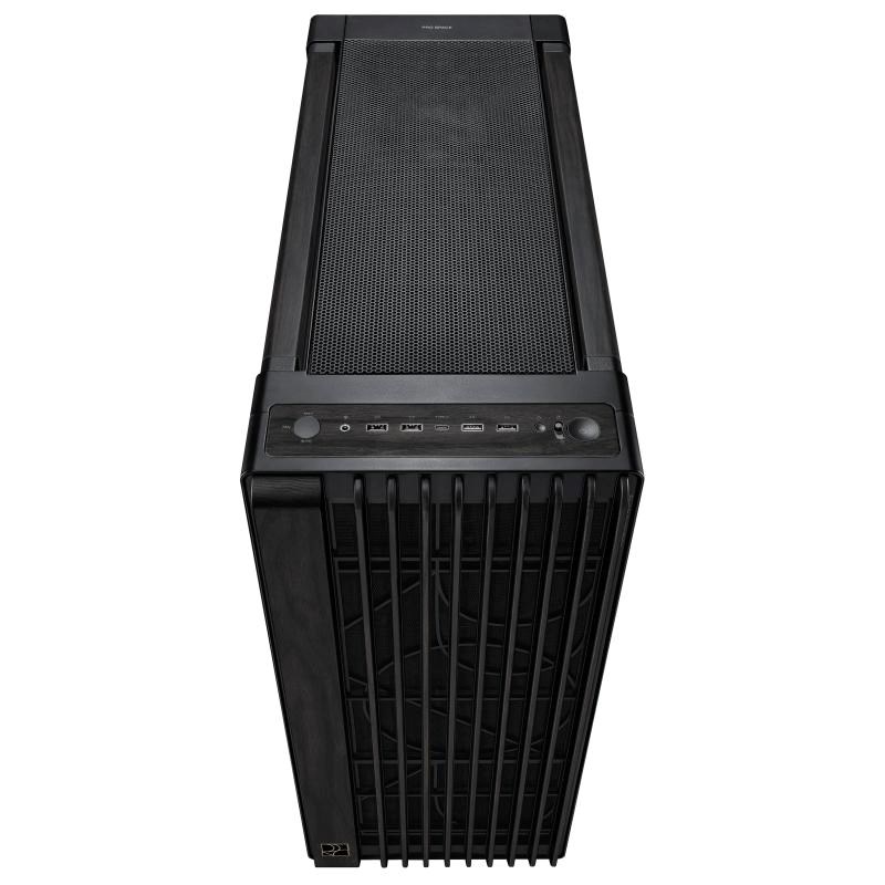 ASUS case PROART PA602 WOOD TG PWM BLACK, Mid Tower, průhledná bočnice, černá