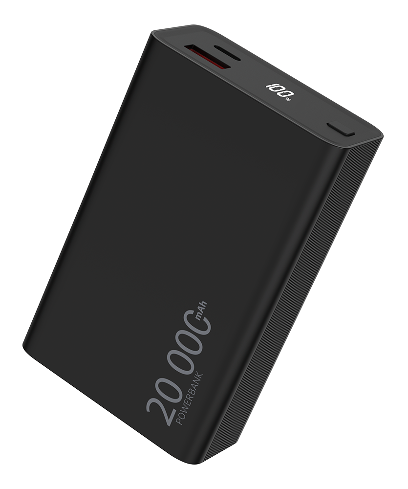 WG - Power Bank 20000 mAh, USB-C PD 20W + USB-A QC 22.5W, černá