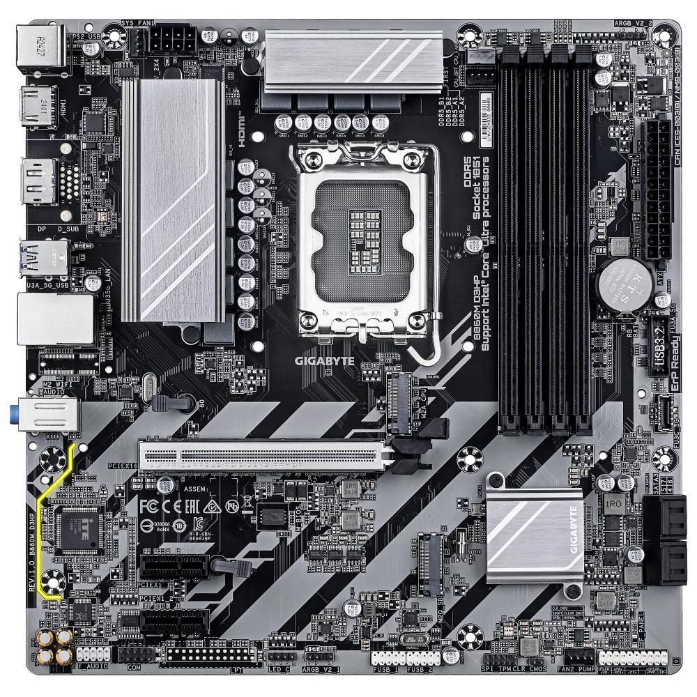GIGABYTE MB Sc LGA1851 B860M D3HP, Intel B860, 4xDDR5, 1xDP, 1xHDMI, mATX