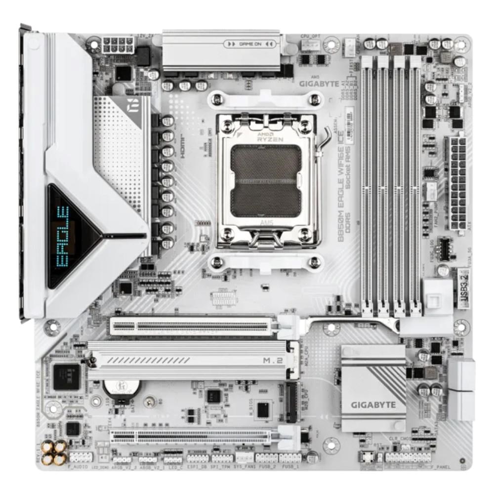 GIGABYTE MB Sc AM5 B850M EAGLE WF6E ICE, AMD B850, 4xDDR5, 1xHDMI, 2xDP, Wifi, mATX