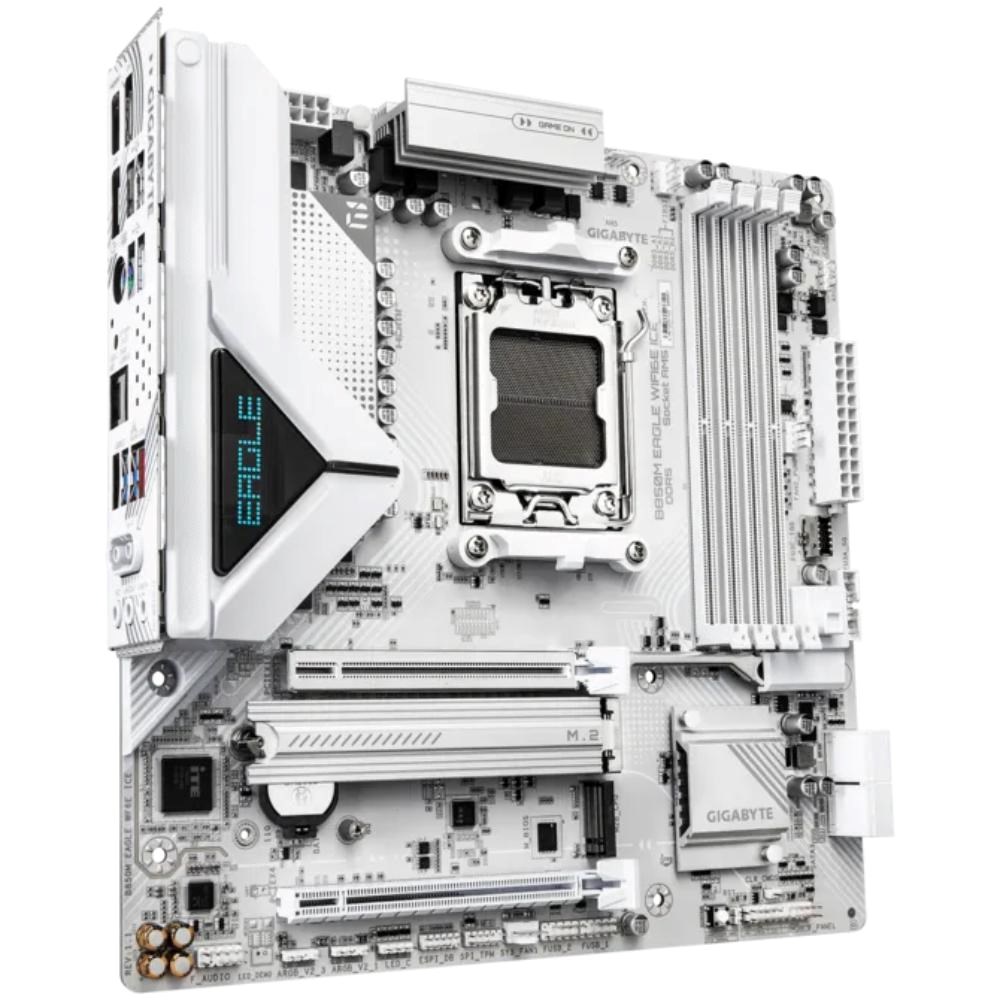 GIGABYTE MB Sc AM5 B850M EAGLE WF6E ICE, AMD B850, 4xDDR5, 1xHDMI, 2xDP, Wifi, mATX