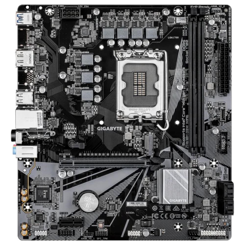 GIGABYTE MB Sc LGA1700 H610M D3W WIFI6, Intel H610, 2xDDR5, 1xHDMI, 1xDP, Wifi, mATX