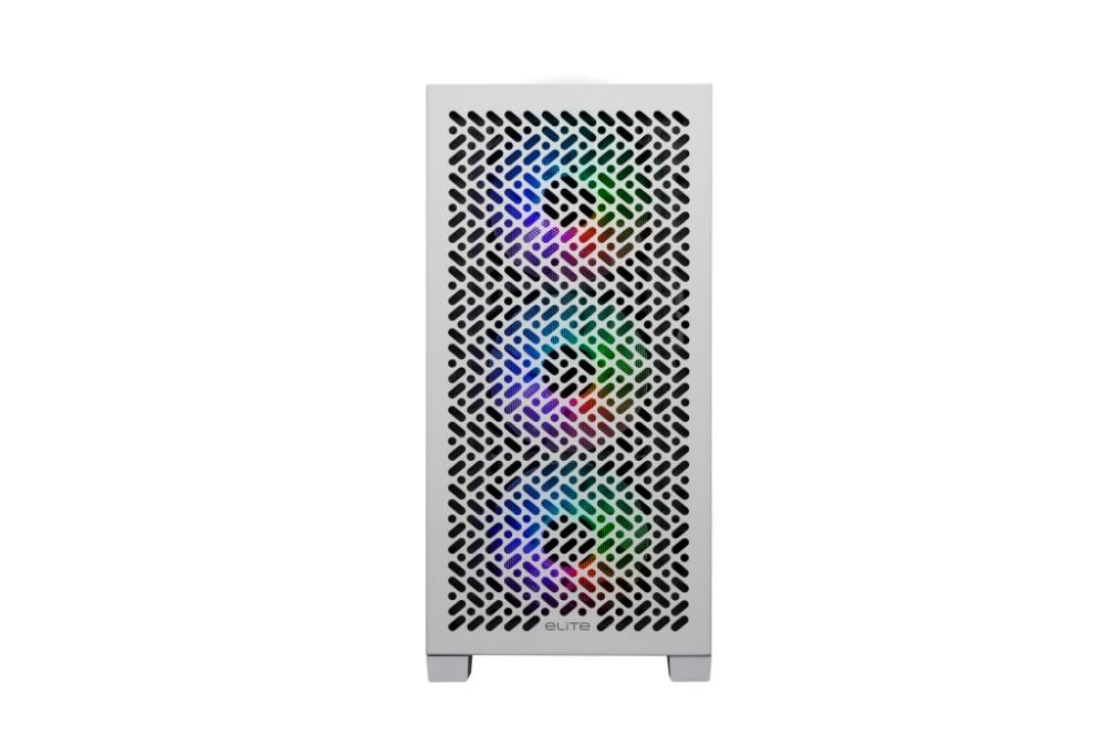 Cooler Master case Elite 302 White, Průhledná bočnice, mATX, 3x 120mm ARGB Fan, bílá