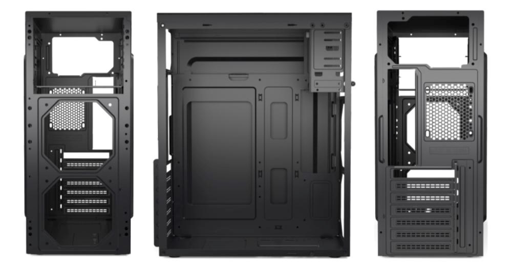 1stCOOL skříň JAZZ 6, micro tower, AU, USB 3.0, bez zdroje, černá