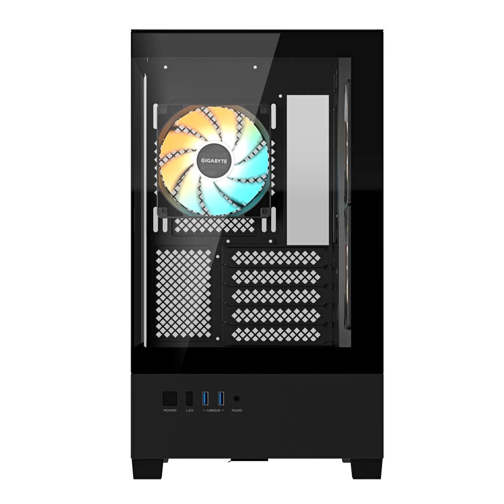 GIGABYTE case GB-C201P, Mid tower, 2xUSB 3.0, 3x 120mm ARGB Fan, černá