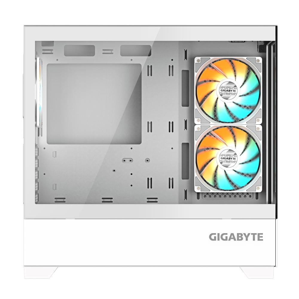 GIGABYTE case GB-C201PI, Mid tower, 2xUSB 3.0, 3x 120mm ARGB Fan, bílá