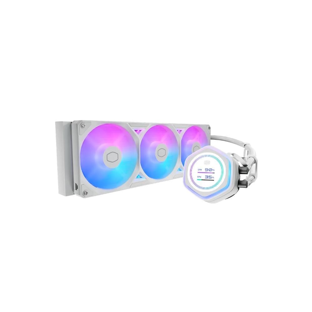 Cooler Master vodní chladič MasterLiquid Atmos II LCD 360, 3x120mm, LGA1851, AM5, bílá