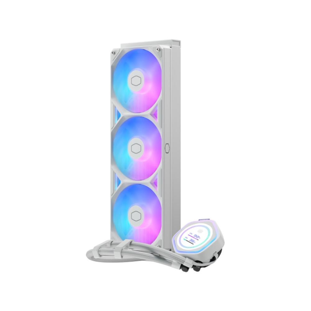 Cooler Master vodní chladič MasterLiquid Atmos II LCD 360, 3x120mm, LGA1851, AM5, bílá