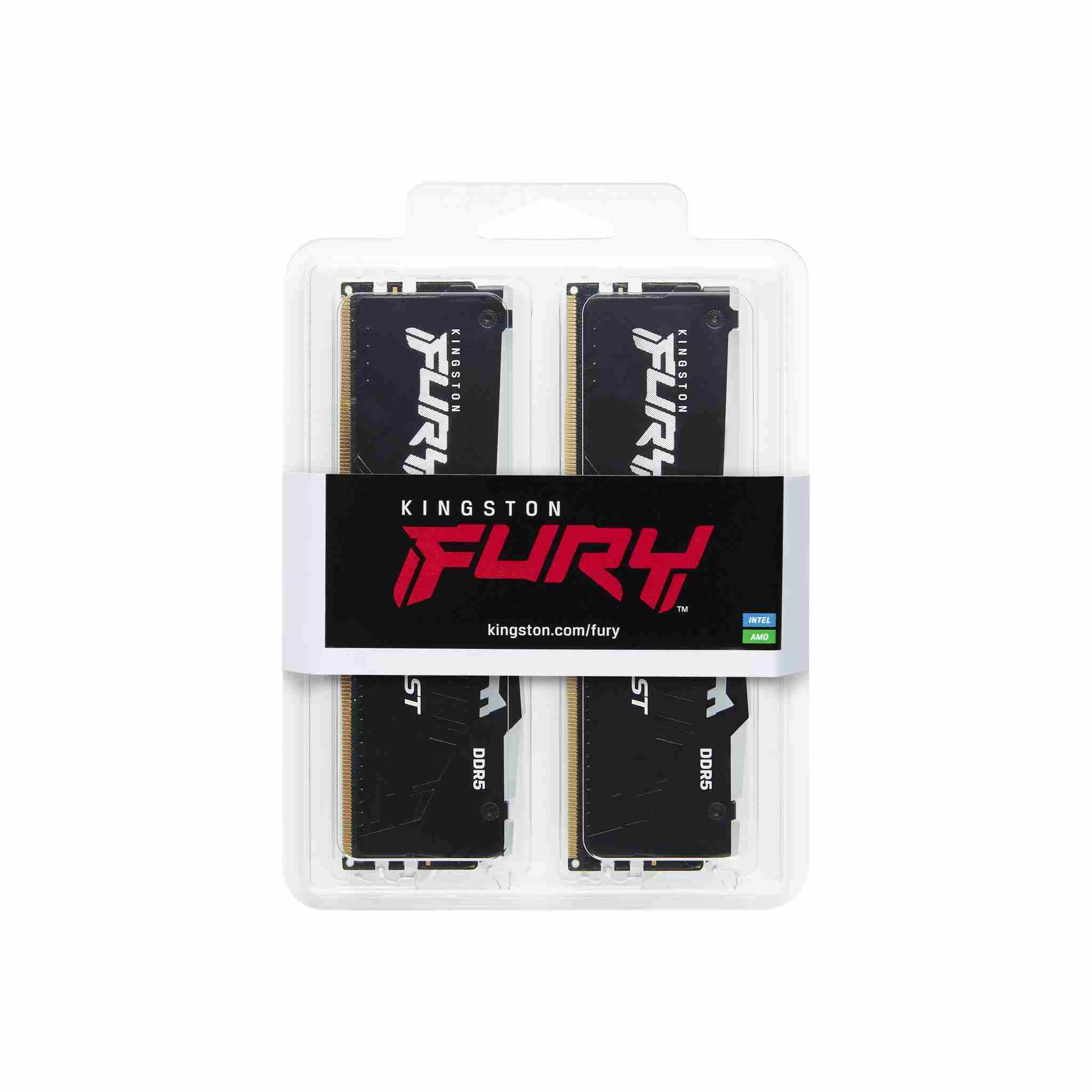 KINGSTON DIMM DDR5 64GB (Kit of 2) 5200MT/s CL40 FURY Beast RGB