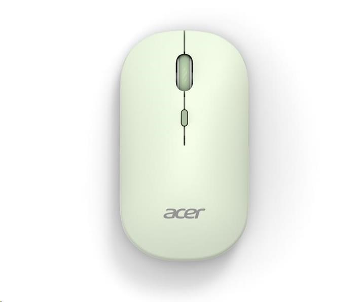 ACER Myš Wireless Mouse AMR130 Green - Dual mode 2.4GHz + BT 5.2, 4 tlačítka, 800/1200/1600 dpi, USB Polling rate 125Hz