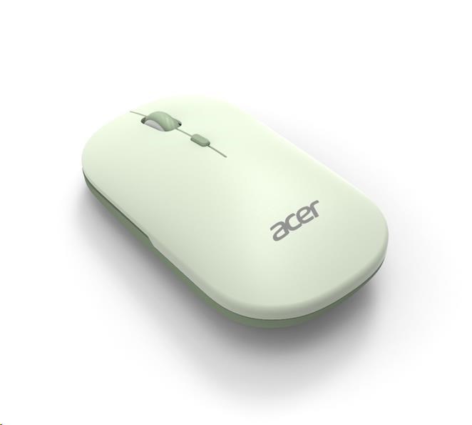 ACER Myš Wireless Mouse AMR130 Green - Dual mode 2.4GHz + BT 5.2, 4 tlačítka, 800/1200/1600 dpi, USB Polling rate 125Hz