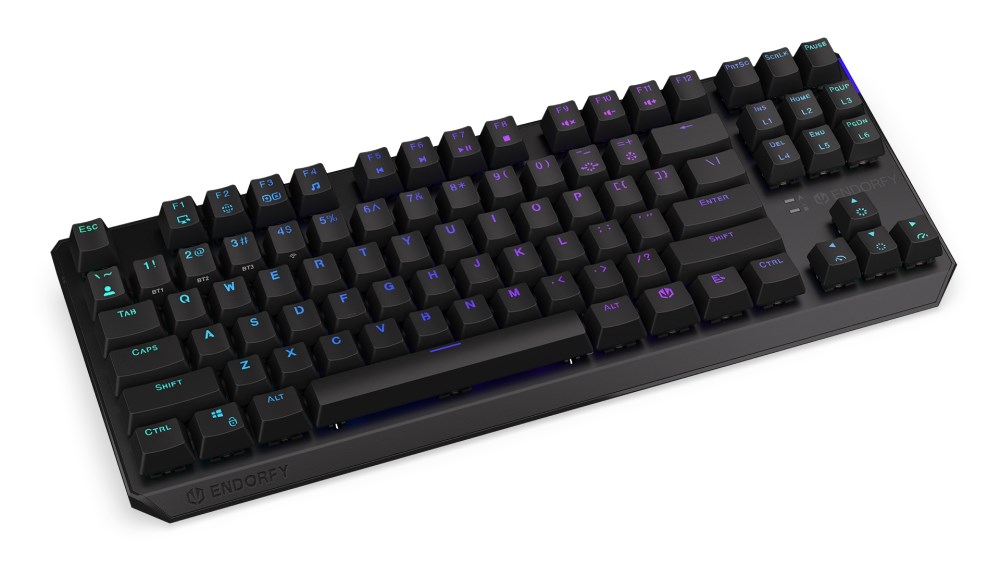 BAZAR - ENDORFY Klávesnice Thock TKL Wireless CZ Red, Mechanická, Bezdrátová, černá - Rozbaleno (Komplet)