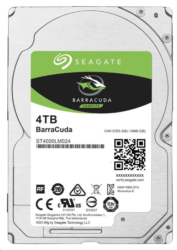 SEAGATE HDD 4TB BARRACUDA, 2.5", SATAIII, 5400 RPM, Cache 128MB, 15mm