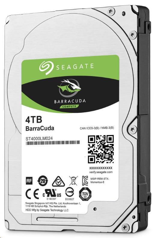 SEAGATE HDD 4TB BARRACUDA, 2.5", SATAIII, 5400 RPM, Cache 128MB, 15mm
