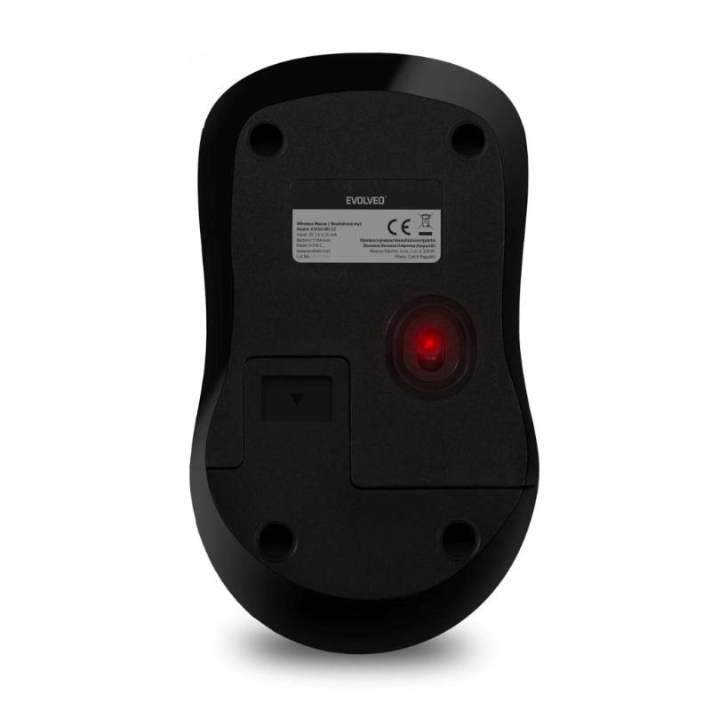 EVOLVEO Set klávesnice a myši K1050, Bezhrátové 2.4GHz, CZ+SK, černá