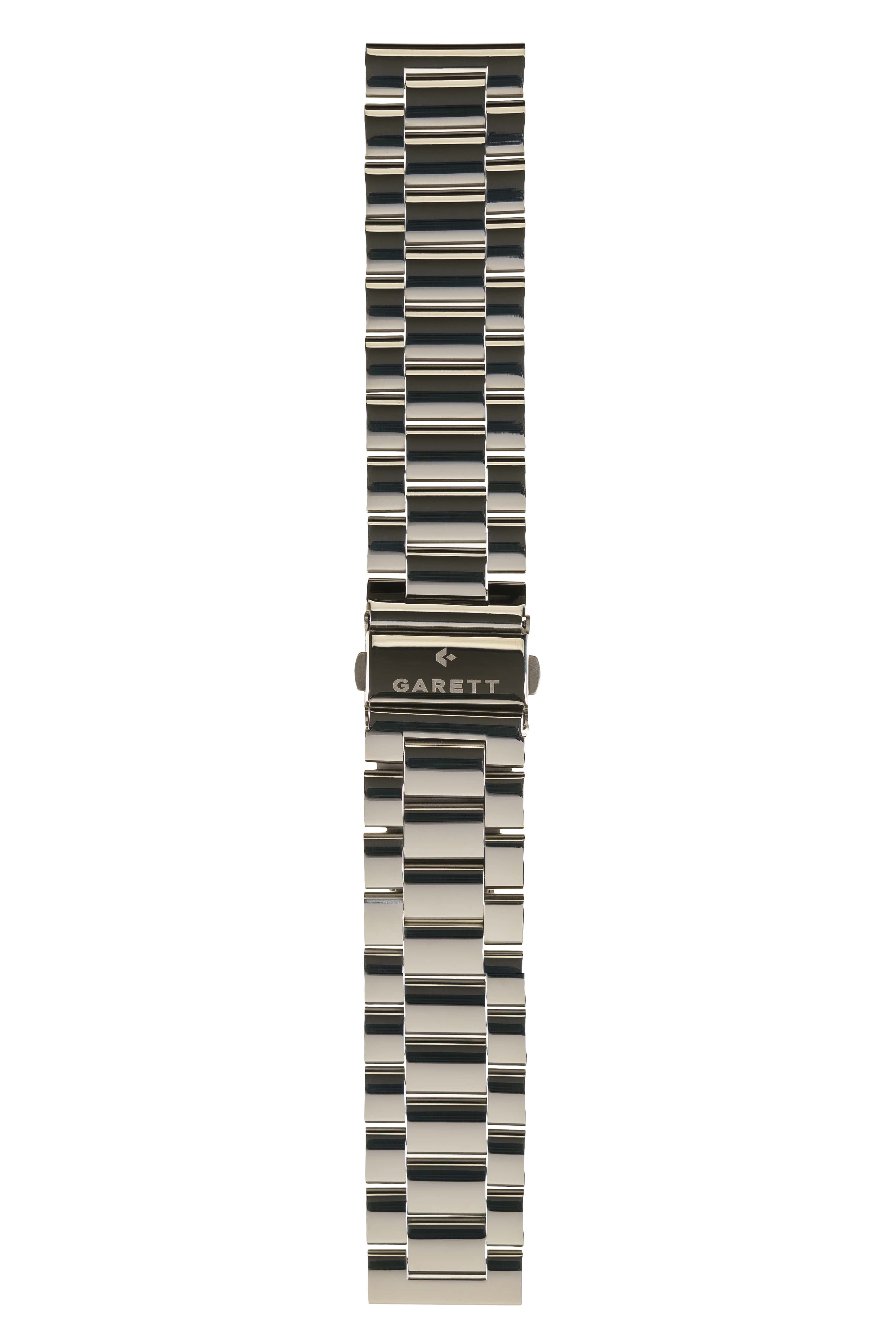 Garett univerzální řemínek 22 mm, stříbrný kovový, typ Solid