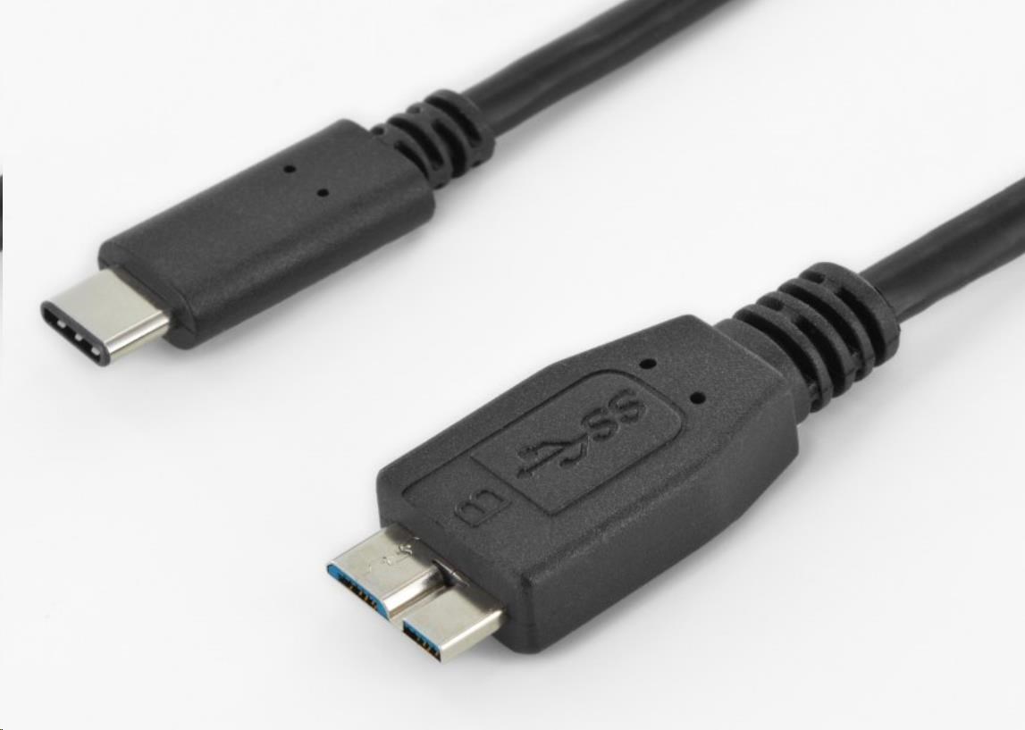 PremiumCord Kabel USB 3.1 konektor C/male - USB 3.0 konektor Micro-B/male, 0.6m