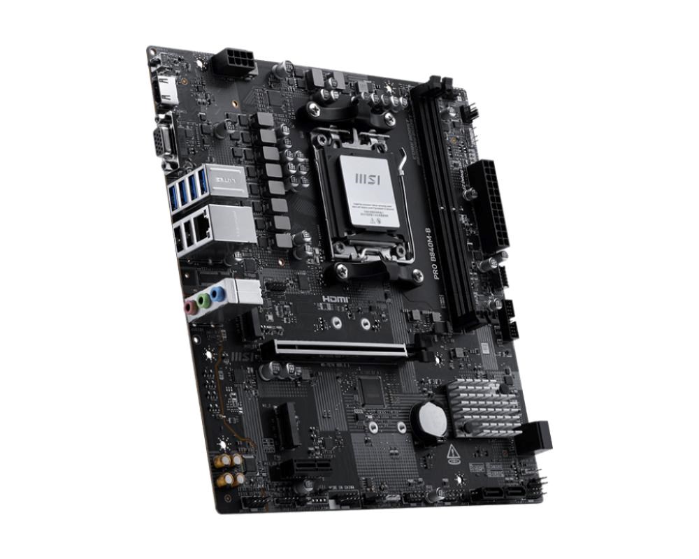 MSI MB Sc AM5 PRO B840M-B, AMD B840, 2xDDR5, 1xHDMI, 1xVGA, mATX