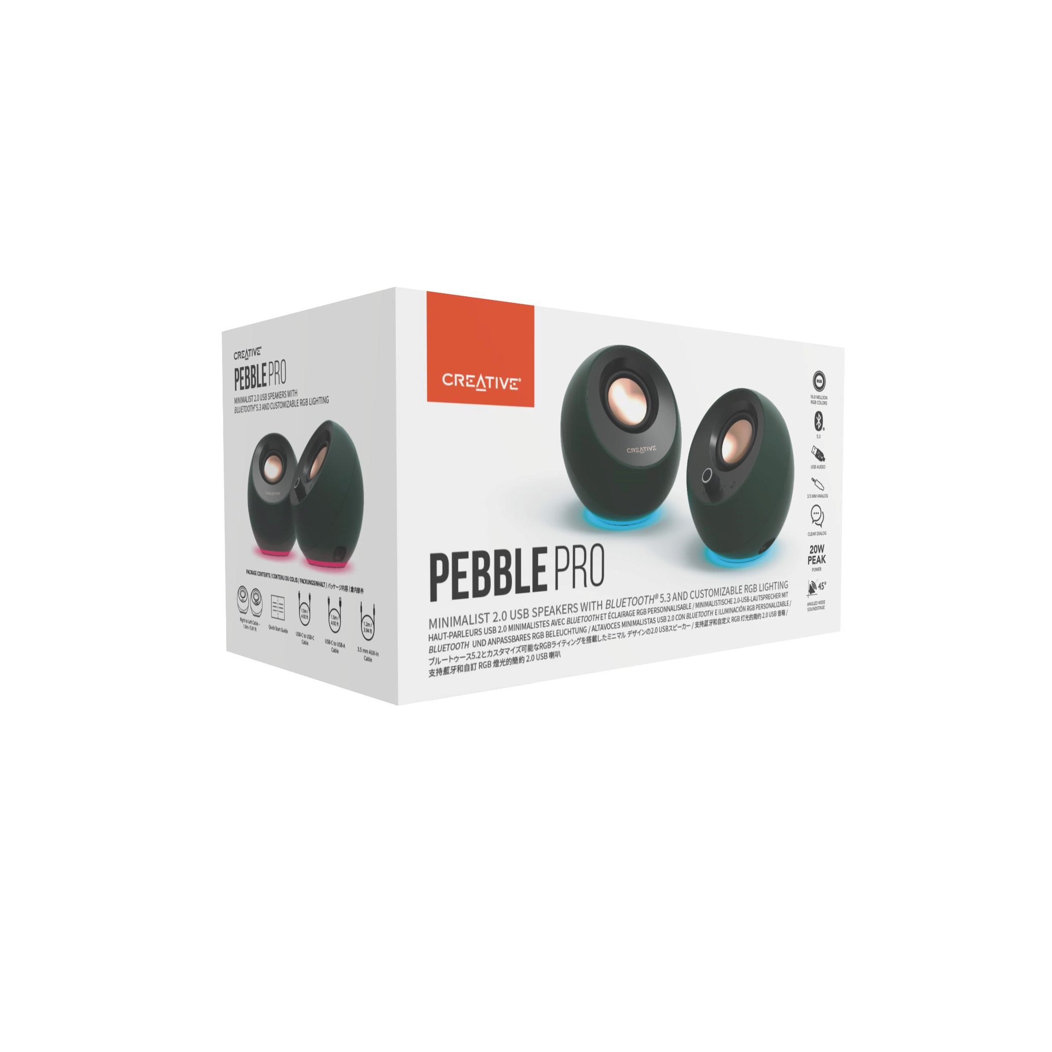 BAZAR - Creative repro Pebble Pro - mobilní reproduktor - bílý - Rozbaleno (Komplet)